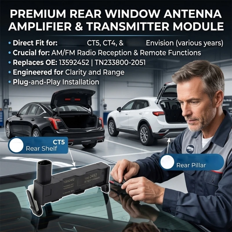 Weather Resistant ABS Antenna 13592452 Trip Radio Enhancer for Multiple Ensures Stable Radio Reception