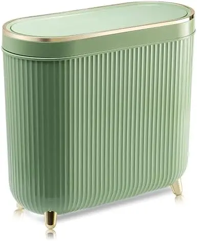 

3.2 Gallon Bathroom Trash Can with Press Lid - Mint Green