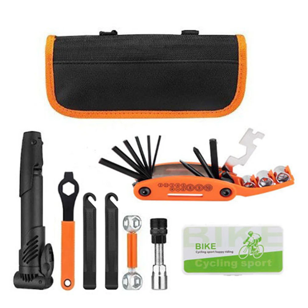

For Long-distance Cycling Bicycle Repair Kit All-in-one Bike Repair Kit Alloy Material Tools Immediate Repair Solution