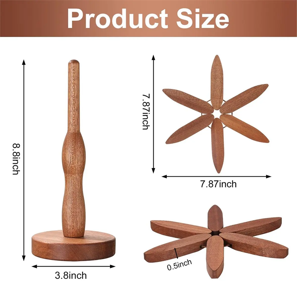 

НОВЫЙ набор деревянных подставок для рождественской елки — в комплект входят 5 складных подставок и 1 подставка, идеально подходит для защиты горячей посуды и стола.