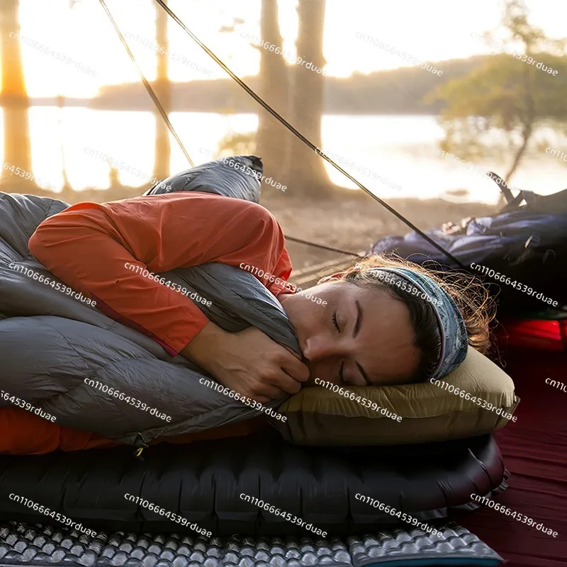 Outdoor camping automatic inflatable 3D cheese pillow travel portable pillow weight 320g camping tent pillow