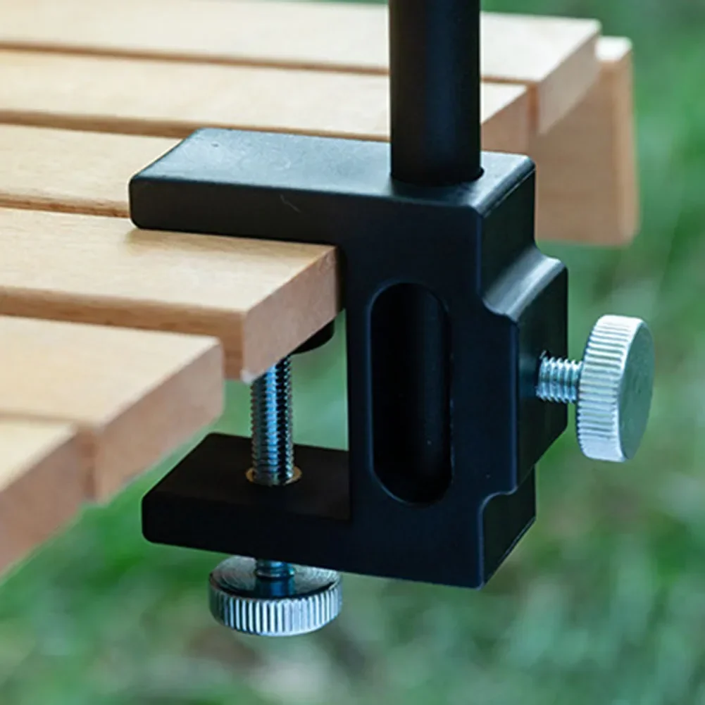 1pc Outdoor Desk Clip  Aluminum Alloy/plastic Three Sizes Lantern Stand Clip For Camping Table Light Pole Fixing C-clamp Holder