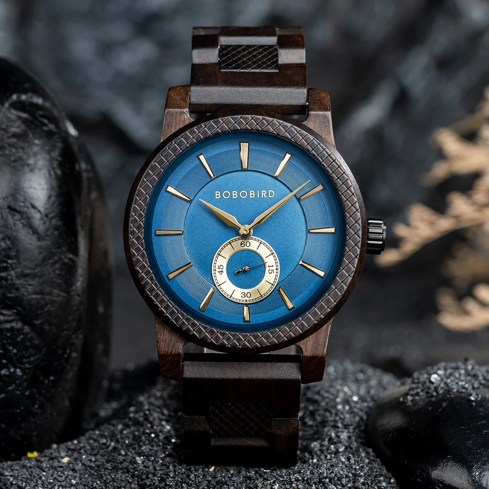 【Personalized】Mens Watch BOBO BIRD Fashion Wood Watch Casual Quartz Watch Support Customize Name/Logo Dropshipping