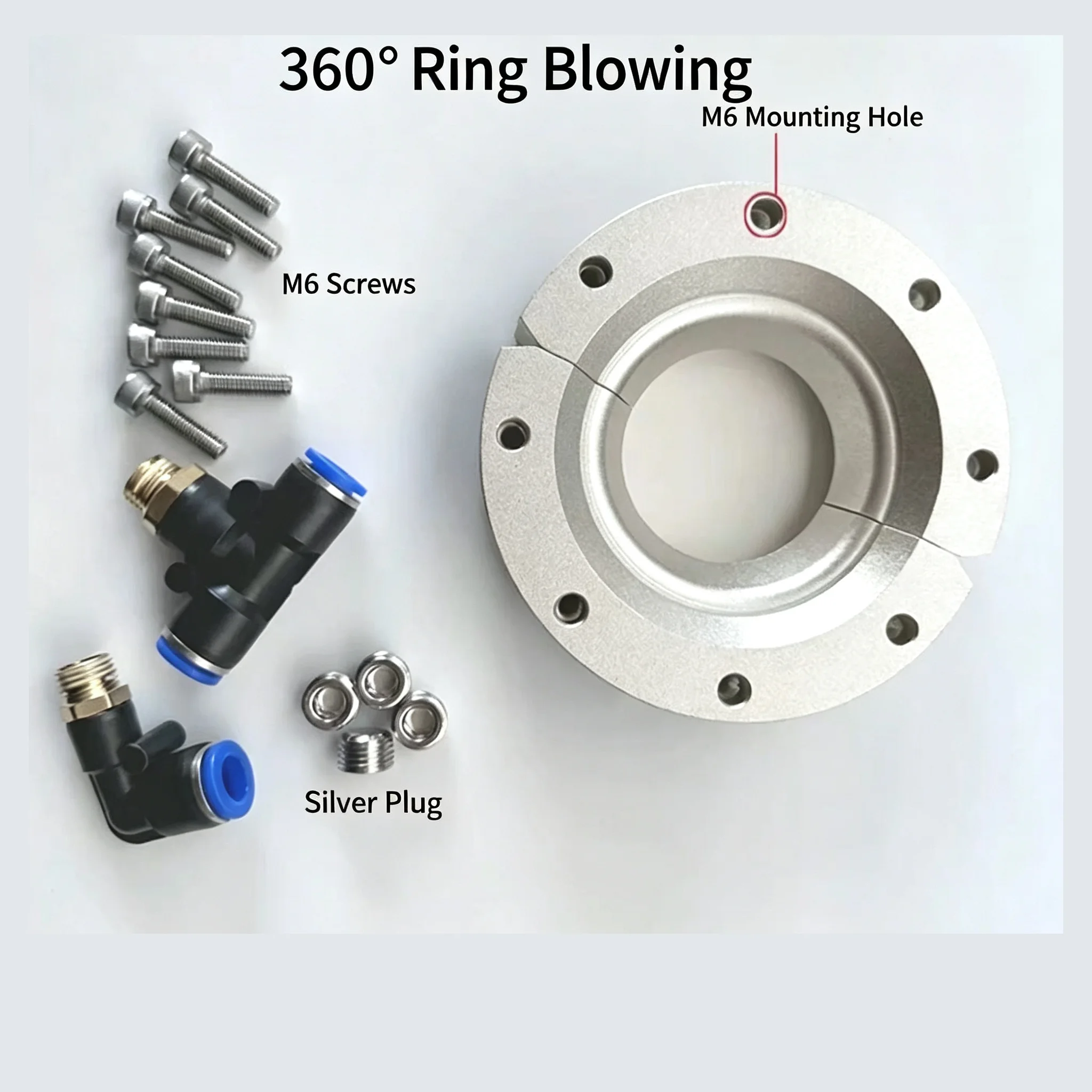 knife wind knife blowing air blowing water dust removal cooling, industrial line pipe pipe cleaner Aluminum alloy circular air