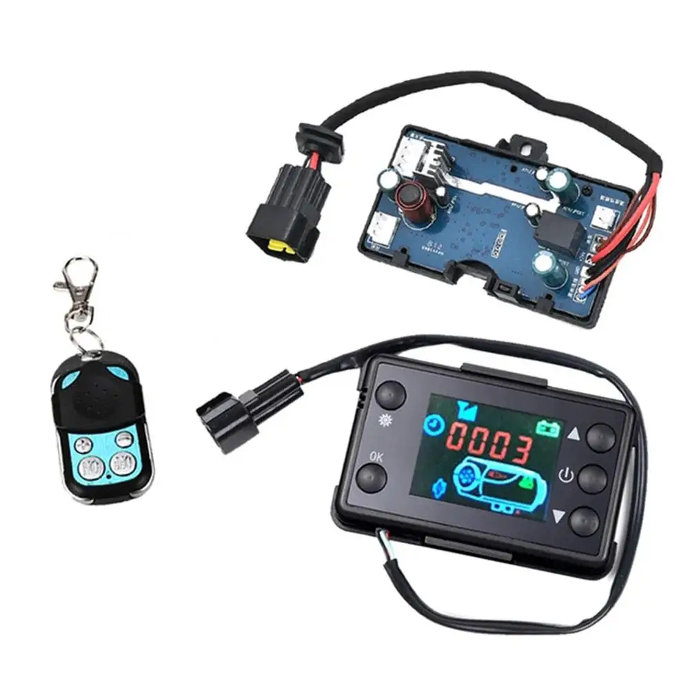 Control Board Motherboard LCD Monitor Switch+Remote Control For 12V 5KW Car Air Diesel Parking Heater Car Heater Accessories