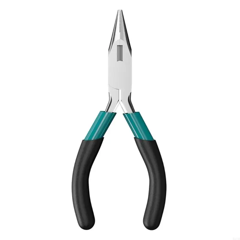 Needle Nose Pliers with Long Narrow Serrated Gripping Ends for Detailed Handling, Small Component Repair, Electronics Work, M4YD