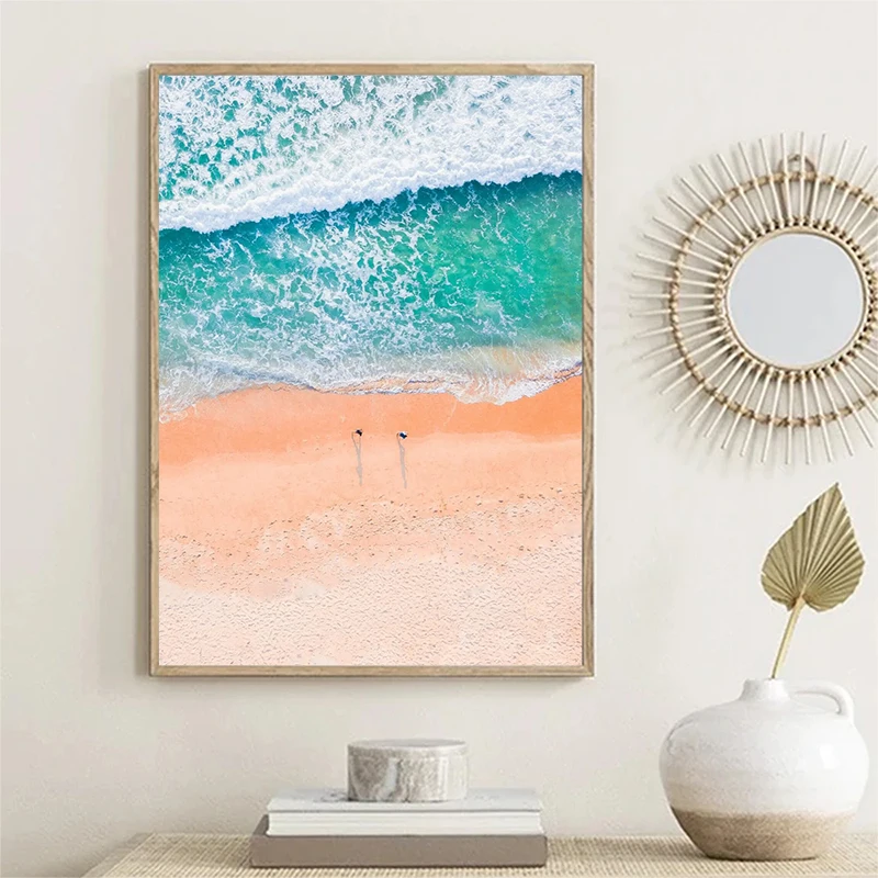 Beach Coastal Sea Ocean Nature Print Art Canvas Poster For Living Room Decor Home Wall Picture for Chic Living Room Decoration