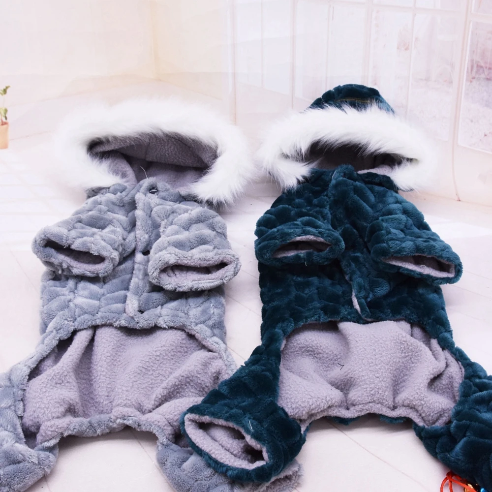 Pet Dog Clothes Winter Warm Fleece Dogs Jumpsuits Pet Clothing for Small Dogs Puppy Cats Hoodies Jacket Chihuahua Yorkshire Coat