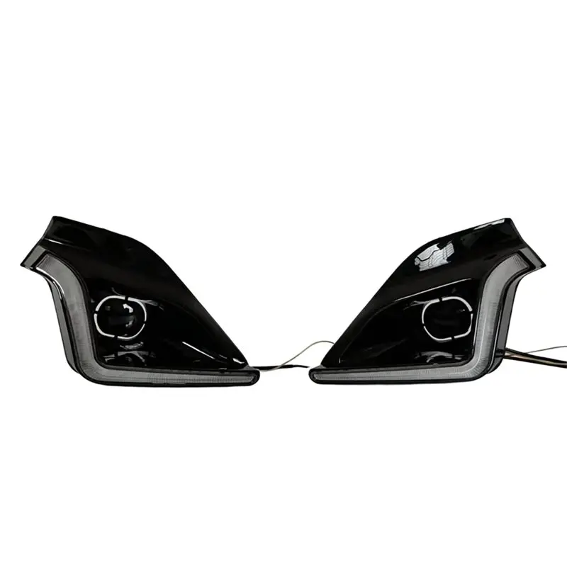 

Front Fog Light Turn Signal LED Daytime Running Light Dual Color For Toyota Hilux GR Sport 2023-2026 Car Light