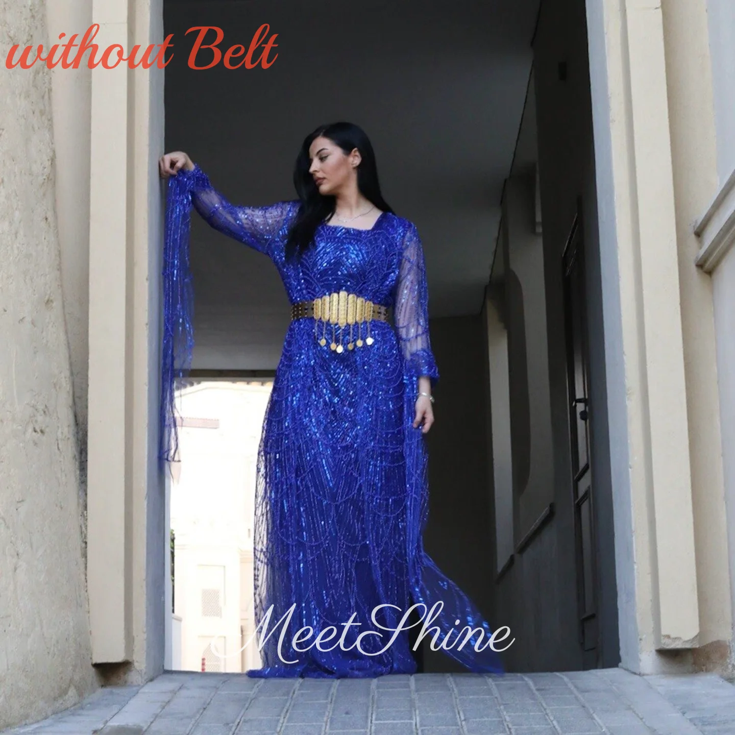 sequin abaya dress Aurora Blossom Sequin Abaya Set 56