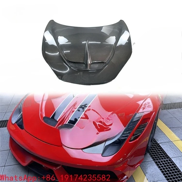 

Car Hood Hot Sale Fe-rrari 458 Carbon Fiber Body Kit High Quality Sports Car Parts Performance Auto Parts