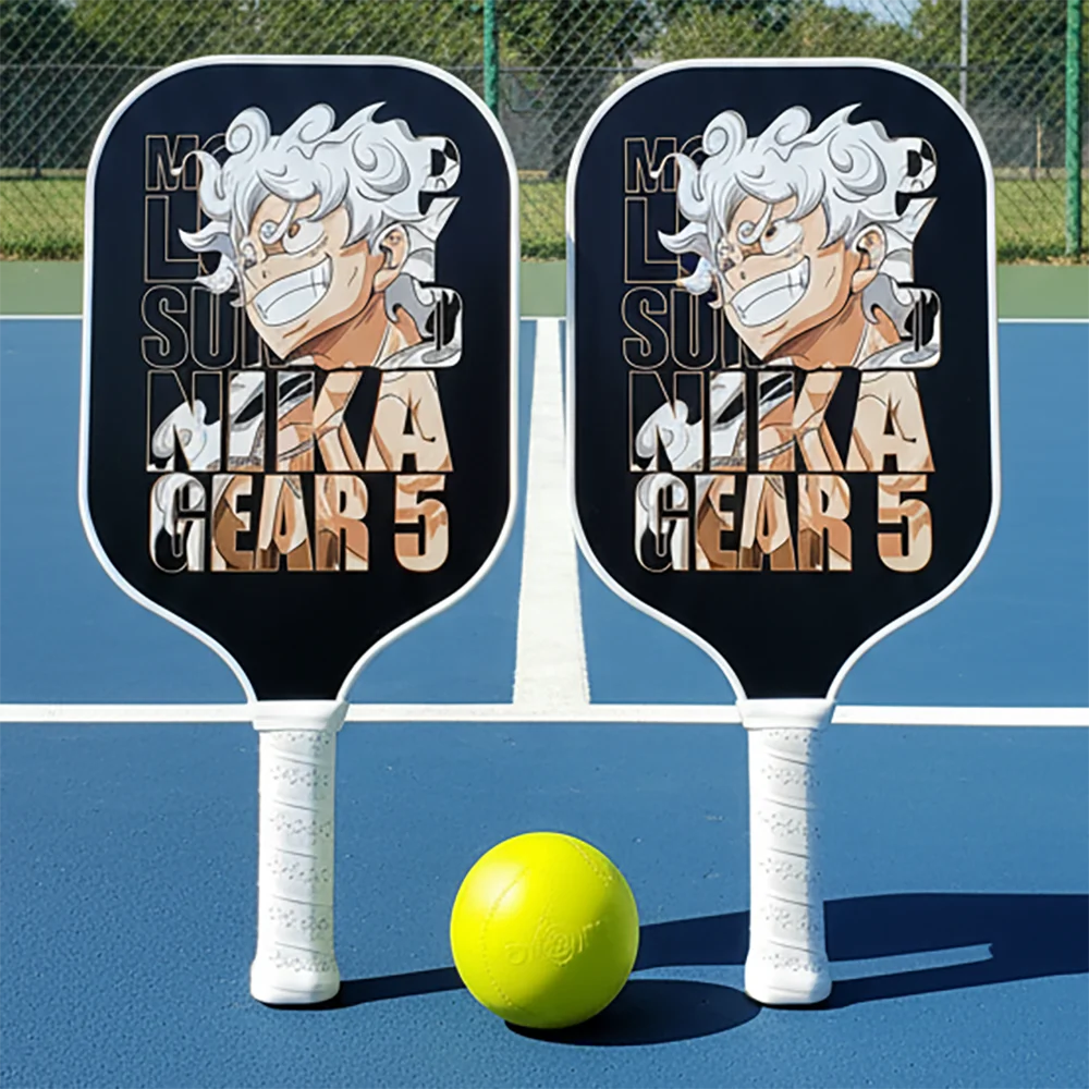 Animes Figure Style Super Cool Design Oen Piece Pagaie de Pickleball en fibre de carbone et fibre de verre - Professionnel/Intermedif/démarreur
