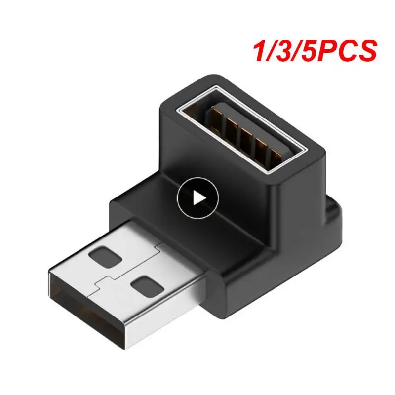 1/3/5PCS 3.0 Male to Female 90 Degree Right Angle Extension Adapter USB Upward  Elbow Adapter 10Gbps for Laptop PC Connector