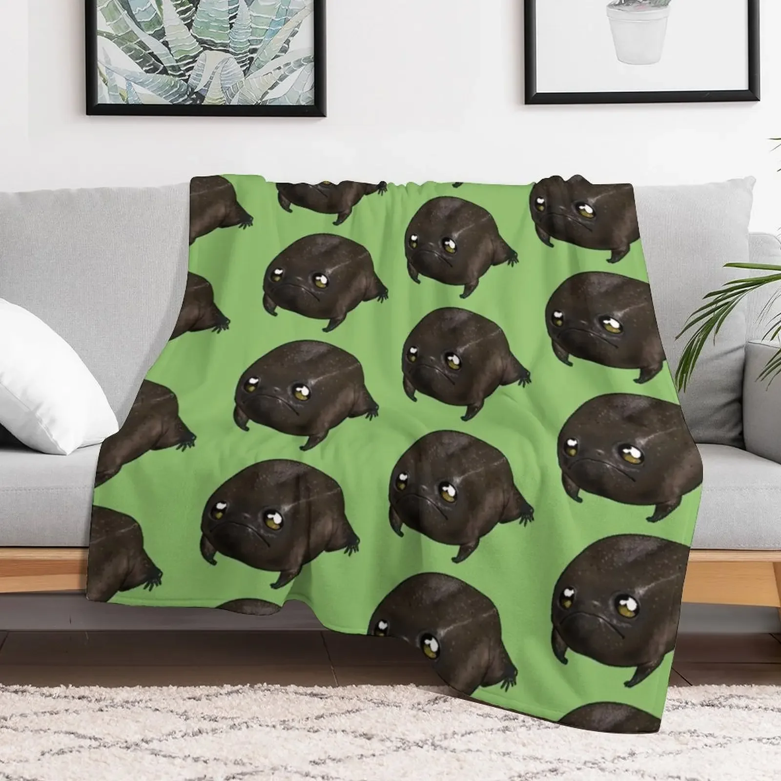 Black rain frog (Breviceps fuscus) Throw Blanket Travel Thermal Sofa wednesday Blankets