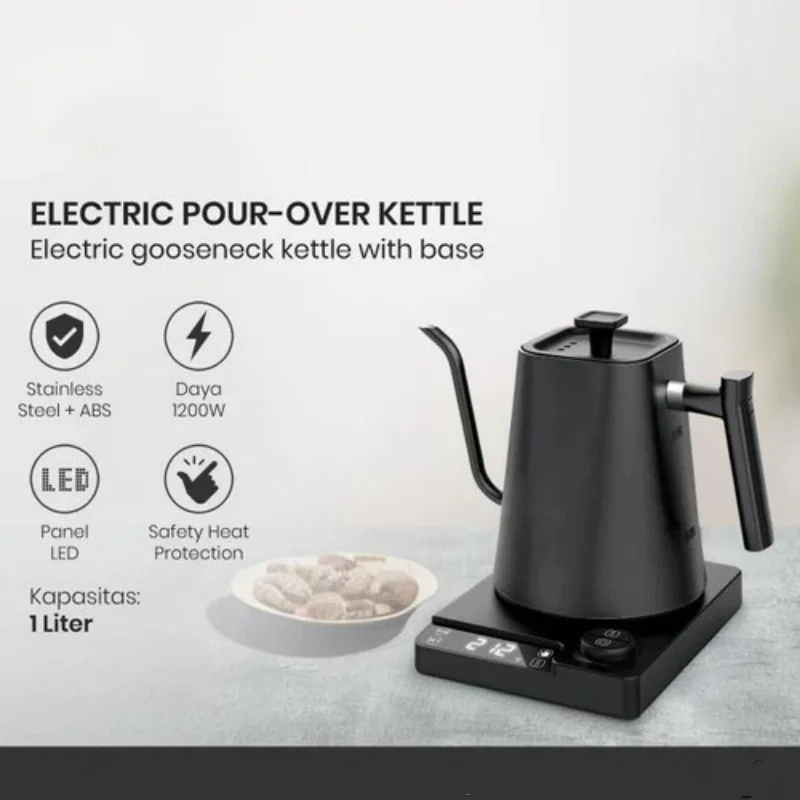 

Electric Kettle Hand Brew Gooseneck Kettle Quick Boil Water Bottle Thermostat Coffee Pot Home Make Teapot for Kitchen