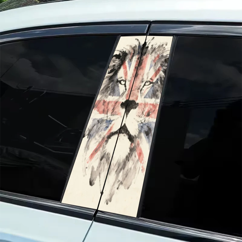 ملصق على شكل عمود Lion B مكون من قطعتين، مقاوم للماء، مقاوم للخدش، لجميع الموديلات - السيارات، لأودي، هوندا، ميتسوبيشي، فورد