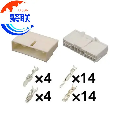 1Set 18Pin 368497-1 Auto Electric Wire Power Plug With Terminal Car Hybrid Connector High Current Composite Socket AC Assembly