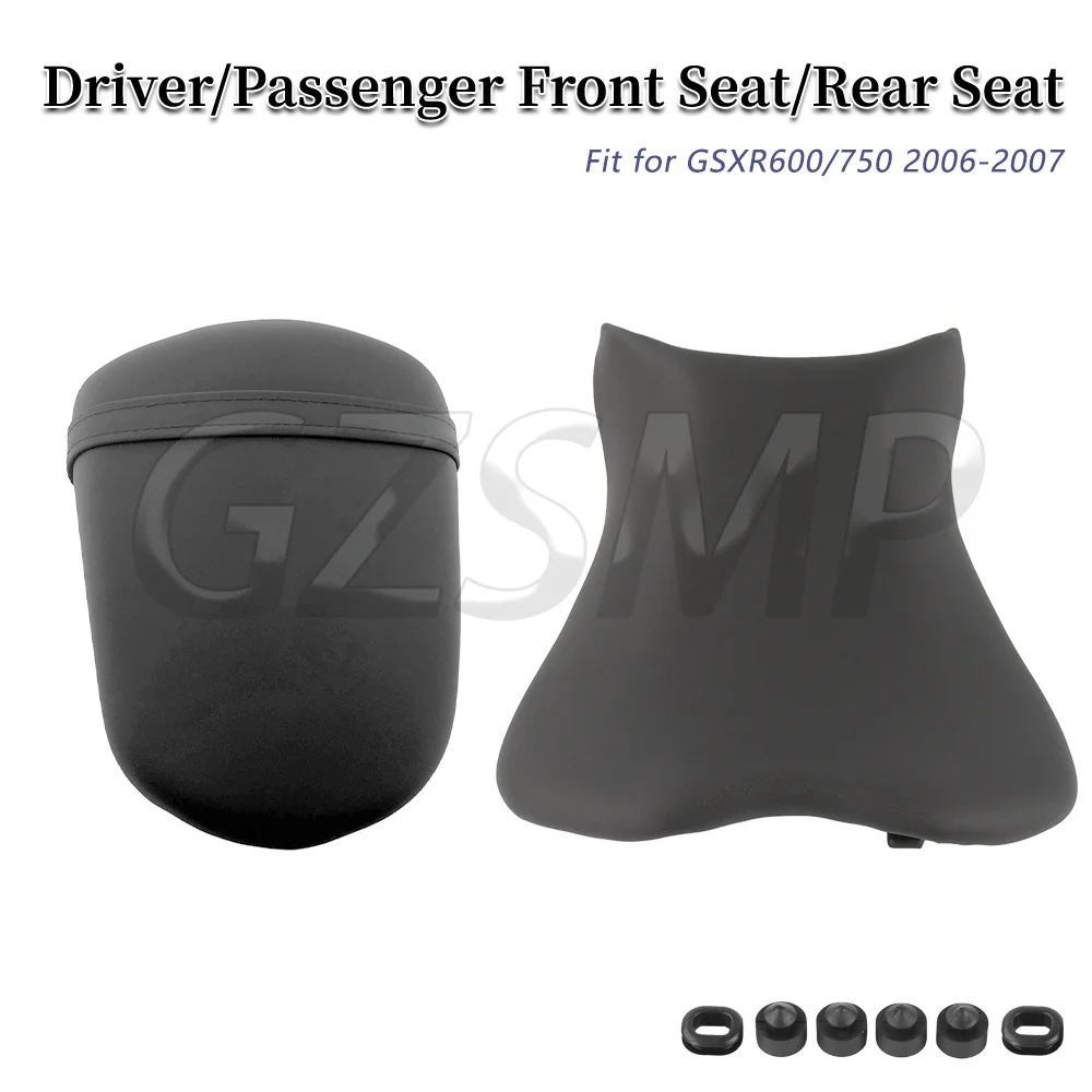 

Black Motorcycle Front Rider Driver Seat Pillion Cushion Fit for Suzuki K6 GSXR600 GSXR750 2006 2007 Front Driver Seat Cushion