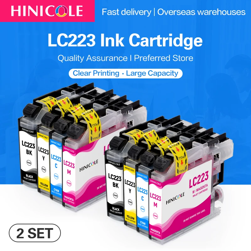 LC223 For Brother Ink Cartridge LC 223 XL Compatible DCP-J562DW J4120DW MFC-J480DW J680DW J880DW J4620DW J5720DW Printer 223XL