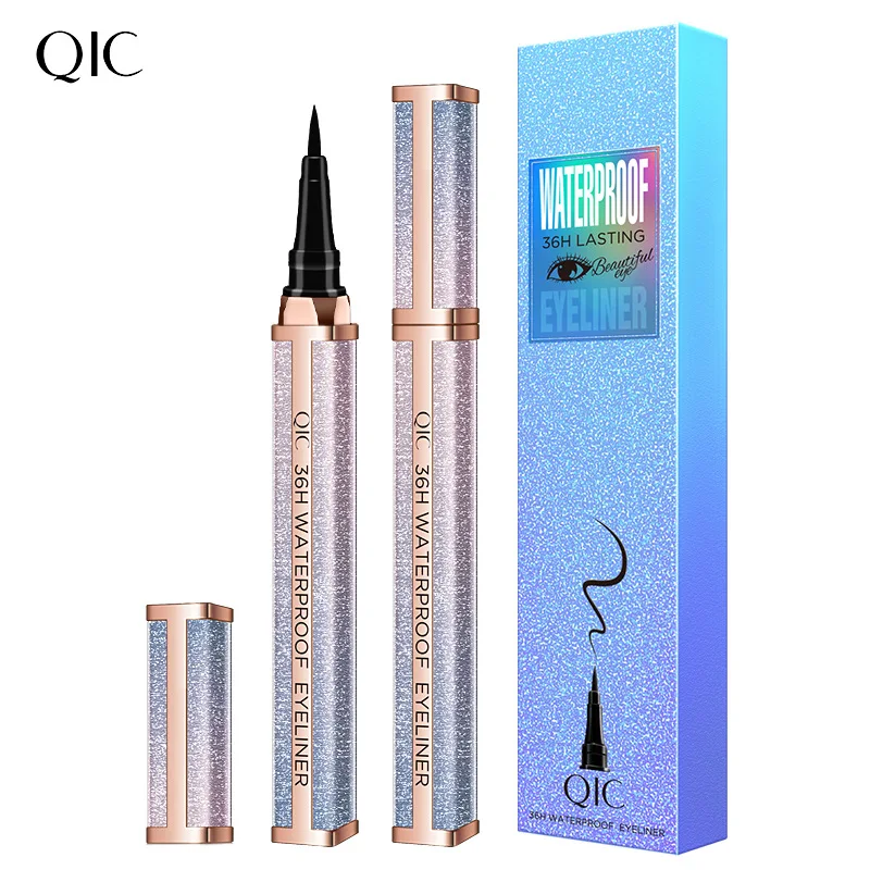 QIC Starry Sky Liquid Eyeliner Black - 1PCS Fine Tip Waterproof Quick-Dry Smudge-Proof Beginner-Friendly Cosmetics 2 Colors New