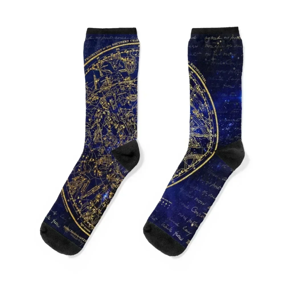 

Southern Hemisphere Constellations Star Map Socks kids basketball anime essential Socks Female Men's