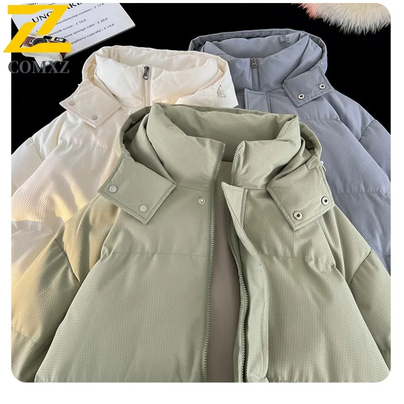 سترة COMXZ للرجال مملوءة في الهواء الطلق كاجوال بقلنسوة للمغامرة سترة سميكة ودافئة موضة السفر سترات شتوية مقاومة للبرودة