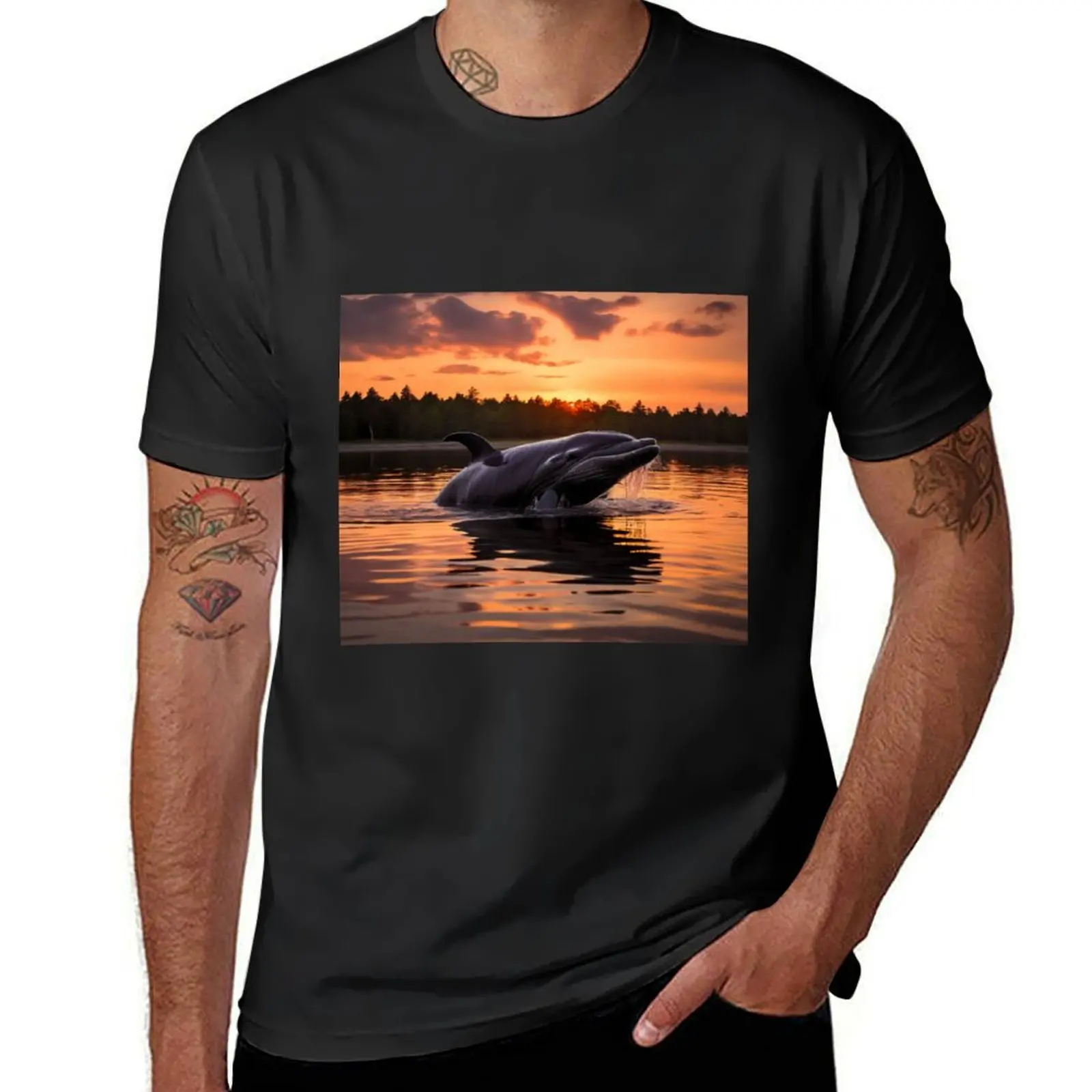 Les baleines grises, les voyageurs infatigables T-Shirt sublime oversized oversized t shirt men