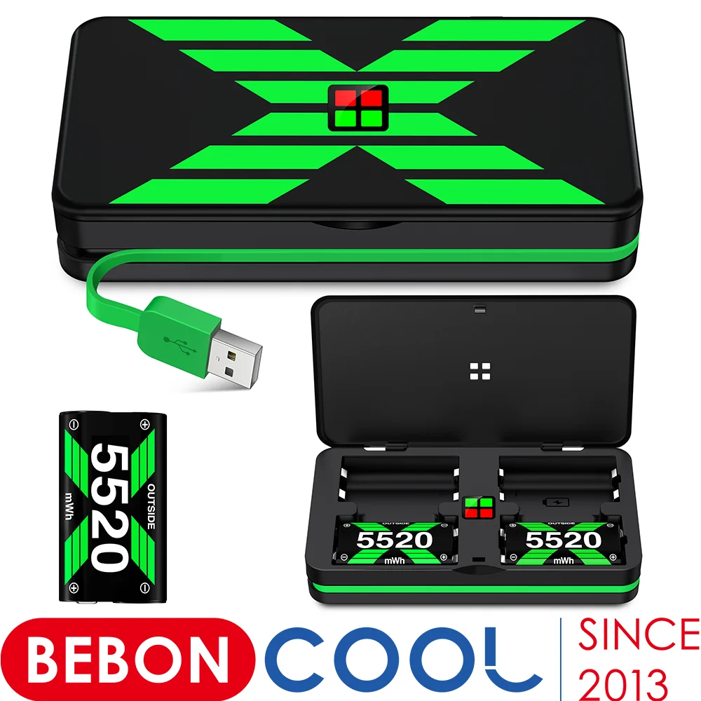 

BEBONCOOL аккумуляторная батарея для Xbox One S/X/Elite Xbox Series S/X/Xbox One Controller 4X552 0mWh, зарядное устройство