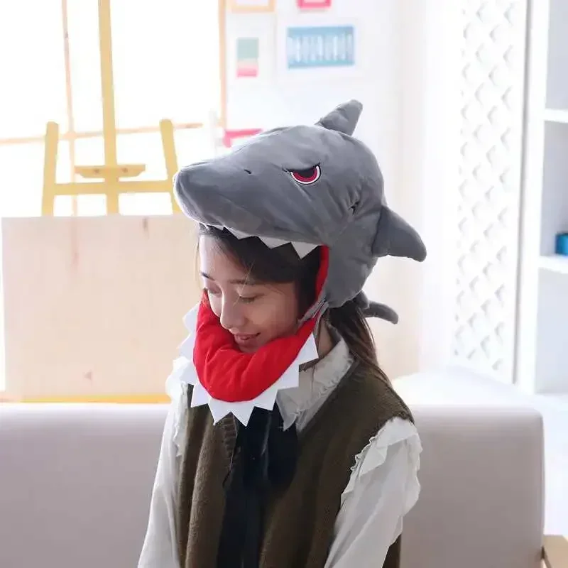 PP Cotton Doll Cute and Comfortable Plush Toy Adult Plushs Hat Cap Decor Coronet Headgear Headdress Funny Shark Dinosaur Toys