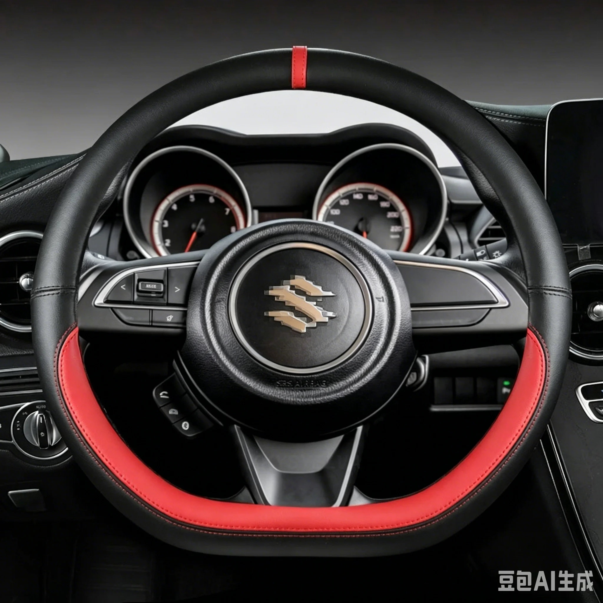 D Shape 38cm For Suzuki Swift 2017 2018 2019 2020 2021 2022 Microfiber Leather  Car Steering Wheel Cover  Sport Auto Accessories
