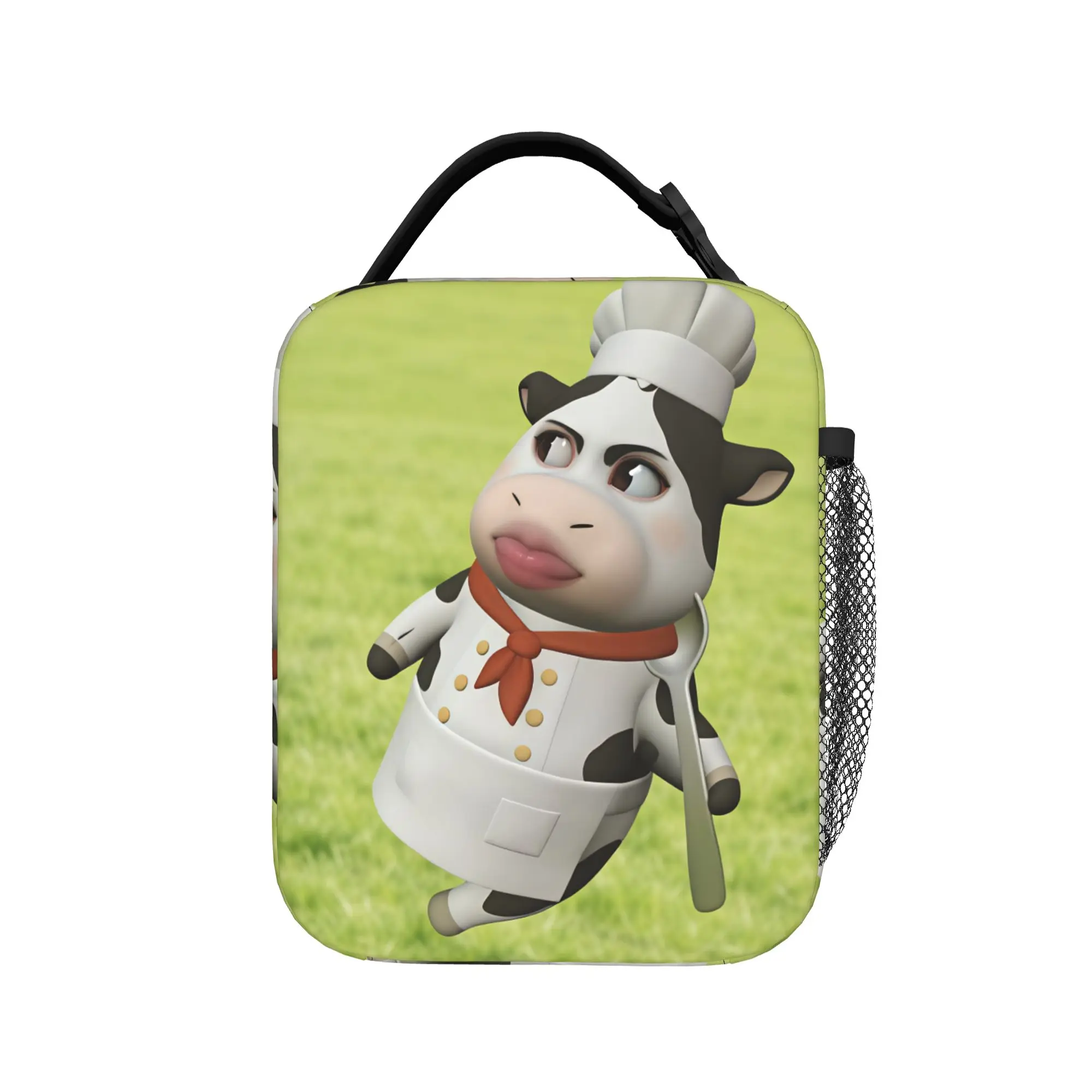 Funny Grassland Cattle Meme  Lunch Bag  Outdoor Picnic Lunch Box For Adult Casual Print Thermal Lunch Bags Portable Cooler Bag