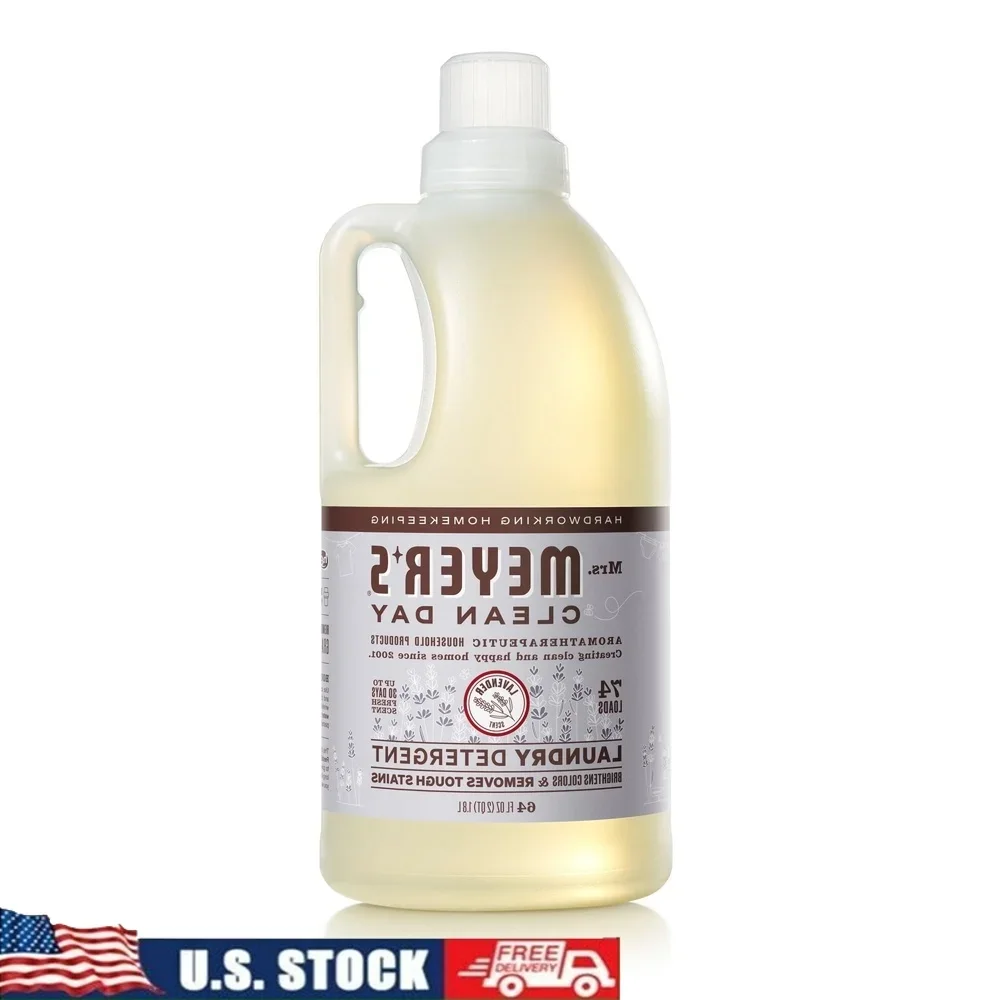 

Biodegradable Laundry Detergent Lavender Scent Concentrated Liquid HE Compatible 64 Loads Plant-Based Cleaning Enzymes