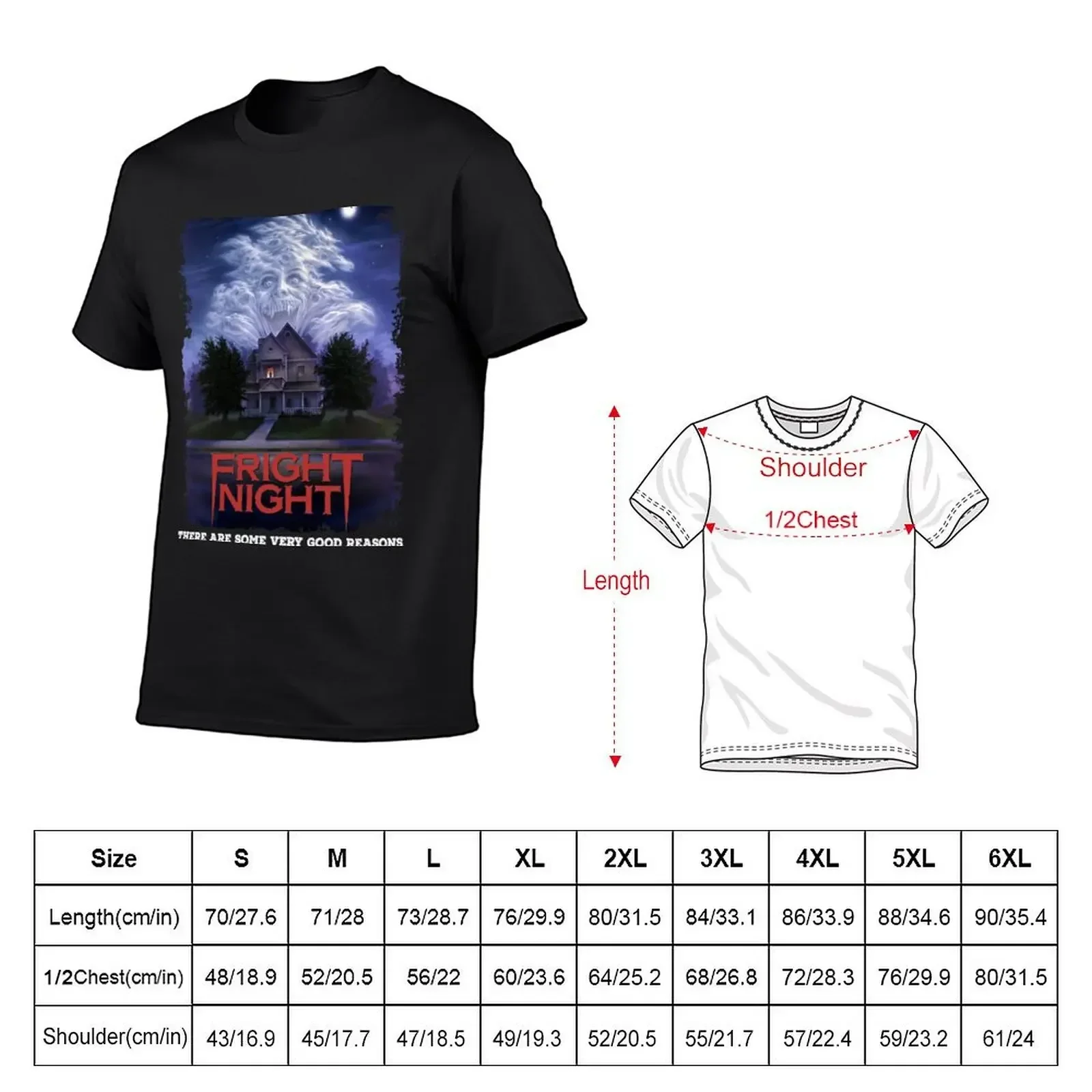 Horror Fright Night Halloween T-Shirt anime figures vintage Short sleeve tee men