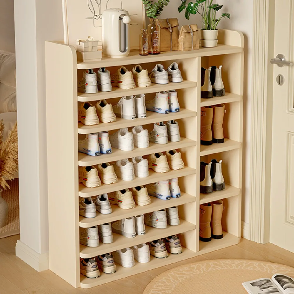 

Wall Shoe Rack Shoe Cabinet Cream Style Simple Multilayer Shoe Storage Cabinet Shoerack Locker Organizer Zapatero Home Furniture