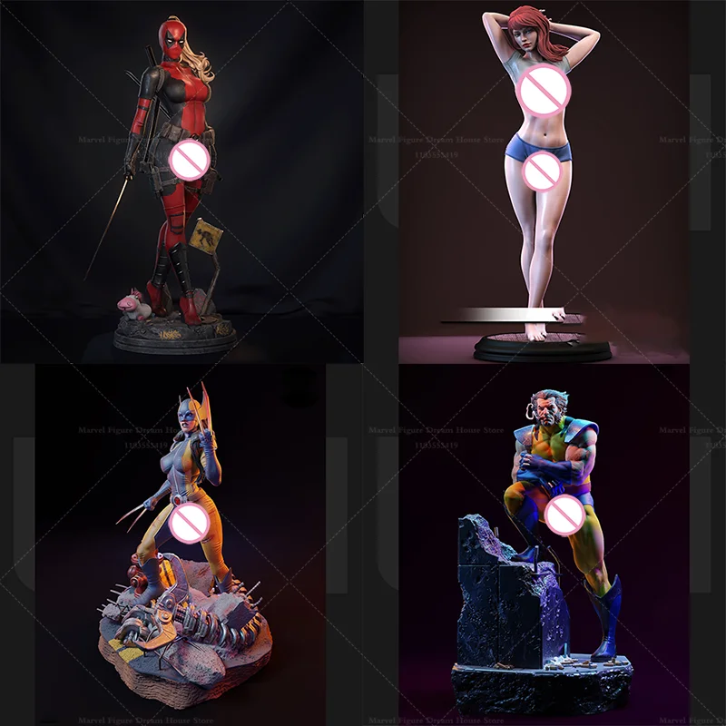 

1/24 1/18 масштабная версия для преобразования пола, женский мутантный супергерой, сделай сам, самособранная GK 3D смола, неиспанная кукла, белая модель