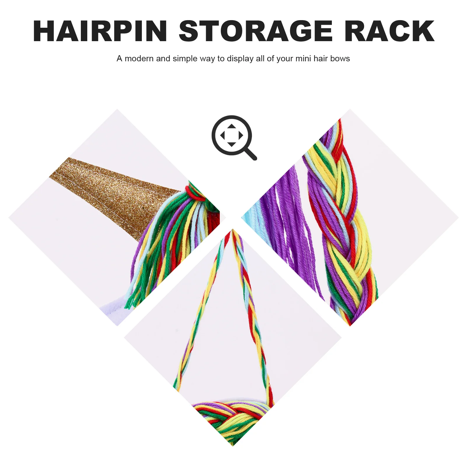 

Подвесной ремень для хранения единорога, современная простая вешалка для заколок для волос, прочный милый органайзер для детей, держатель для заколок для волос, органайзер для заколок