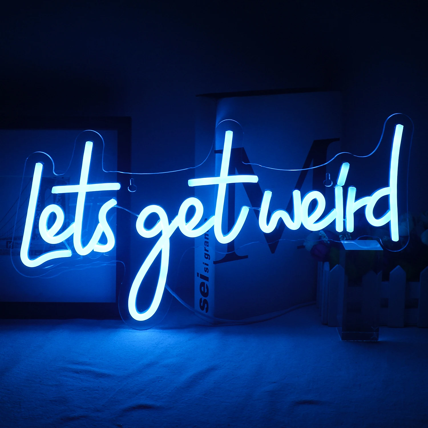 Lets Get Weird Neon Sign LED Wall Hanging acrilico Club Restaurant Bar Shop Wedding Party estetica Room Home ART Wall Decor Gift