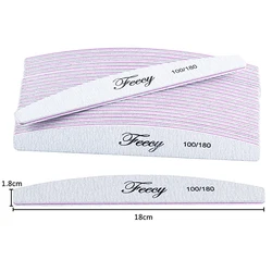 5Pcs/Lot Nail File Double Side 80/100/150/180/240 Grit Professional Emery Sandpaper Cuticle Remover Buffer Files Manicure Tools