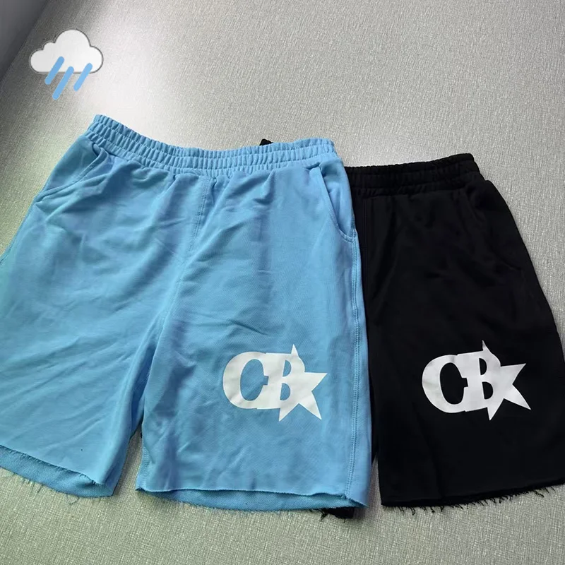 

Летний стиль, высококачественные хлопковые свободные бриджи на шнурке для мужчин и женщин, повседневные простые шорты CB с буквенным принтом звезды и бирками