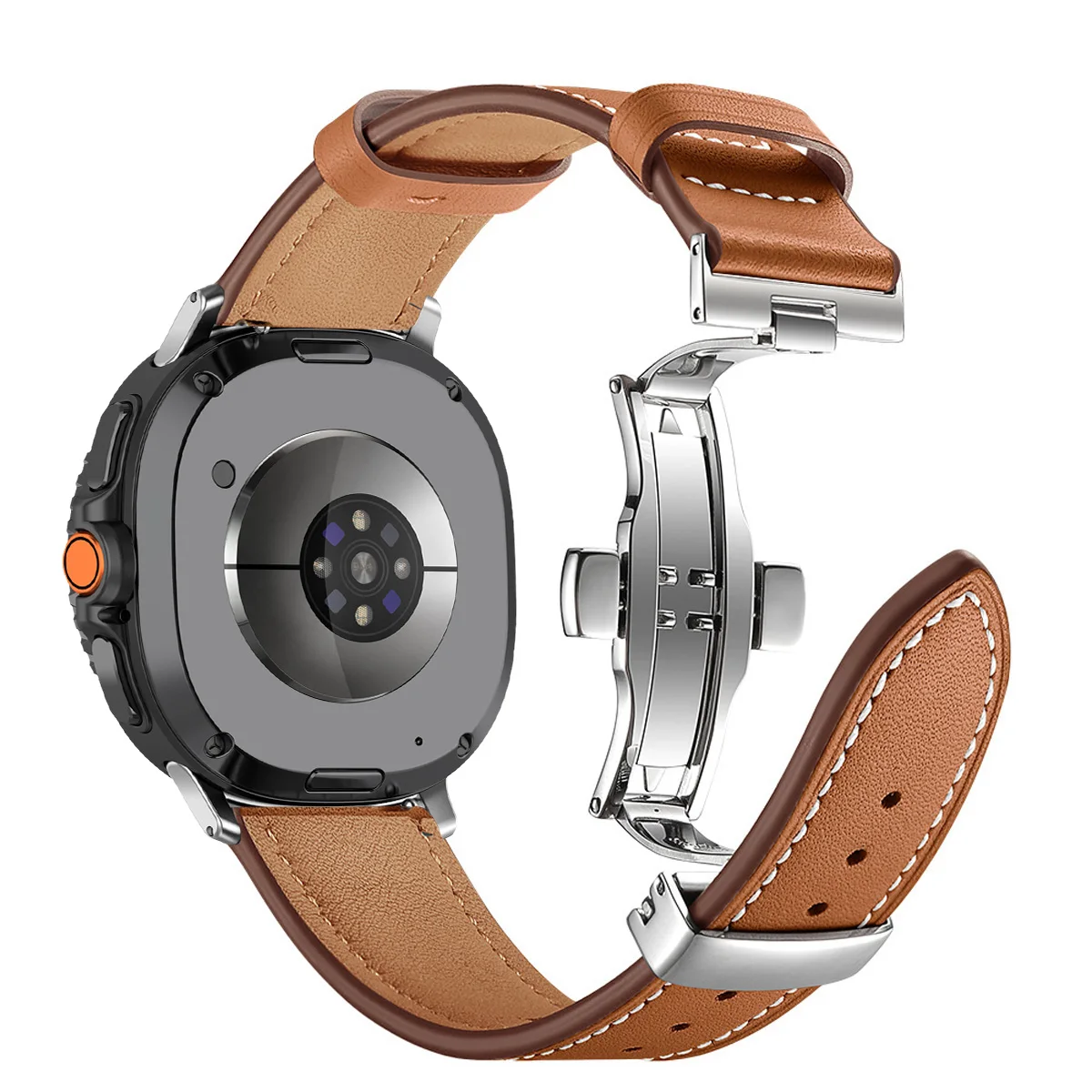 Premium-Lederarmband für Samsung Galaxy Watch 8 9 40mm 44mm Business-Armband für Galaxy Watch 8 Classic 46mm Smartwatch-Armband – Detail 20