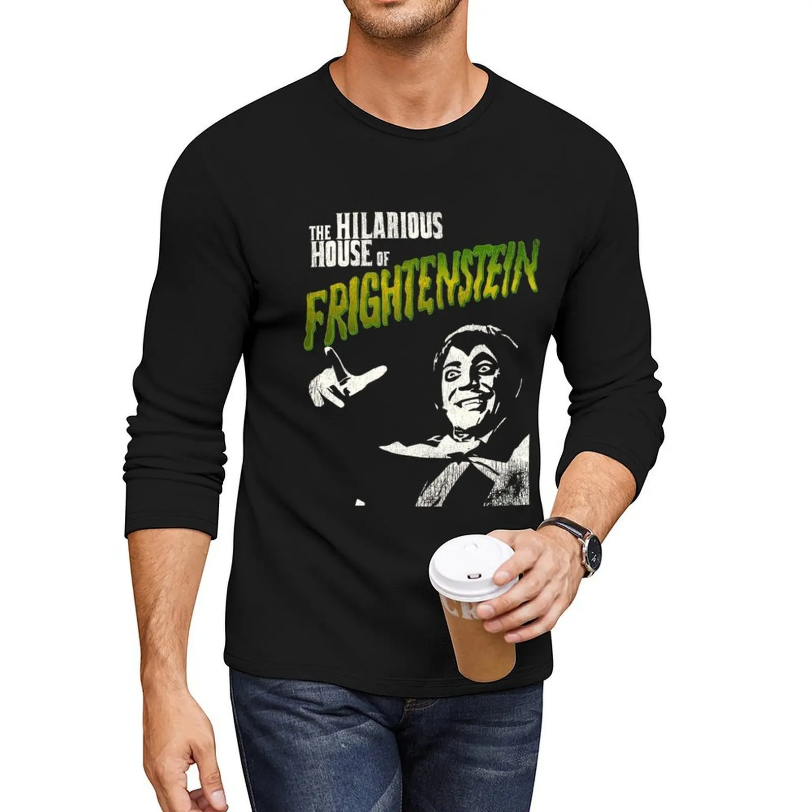 

Count Frightenstein Long T-Shirt tops Aesthetic clothing plus size t shirts quick-drying t-shirt fitted t shirts for men