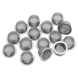 Filtros De Tela De Tubulação De Aço Inoxidável Na Caixa, Telas De Metal Premium, 60 Mesh, 16mm De Diâmetro, 15Pcs