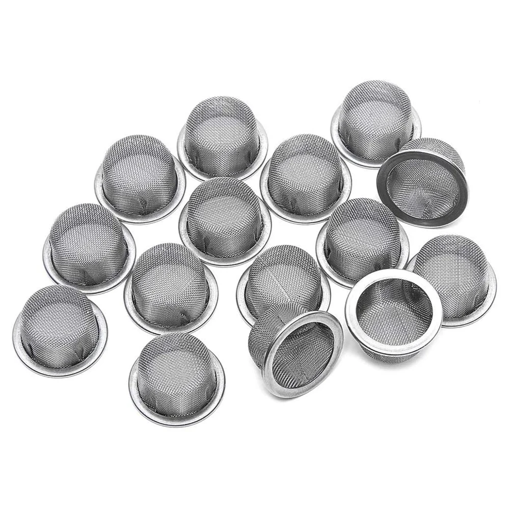 15pcs 16mm Diameter Pipe Screens Premium 60 Mesh Metal Stainless Steel Screens Filters in Box