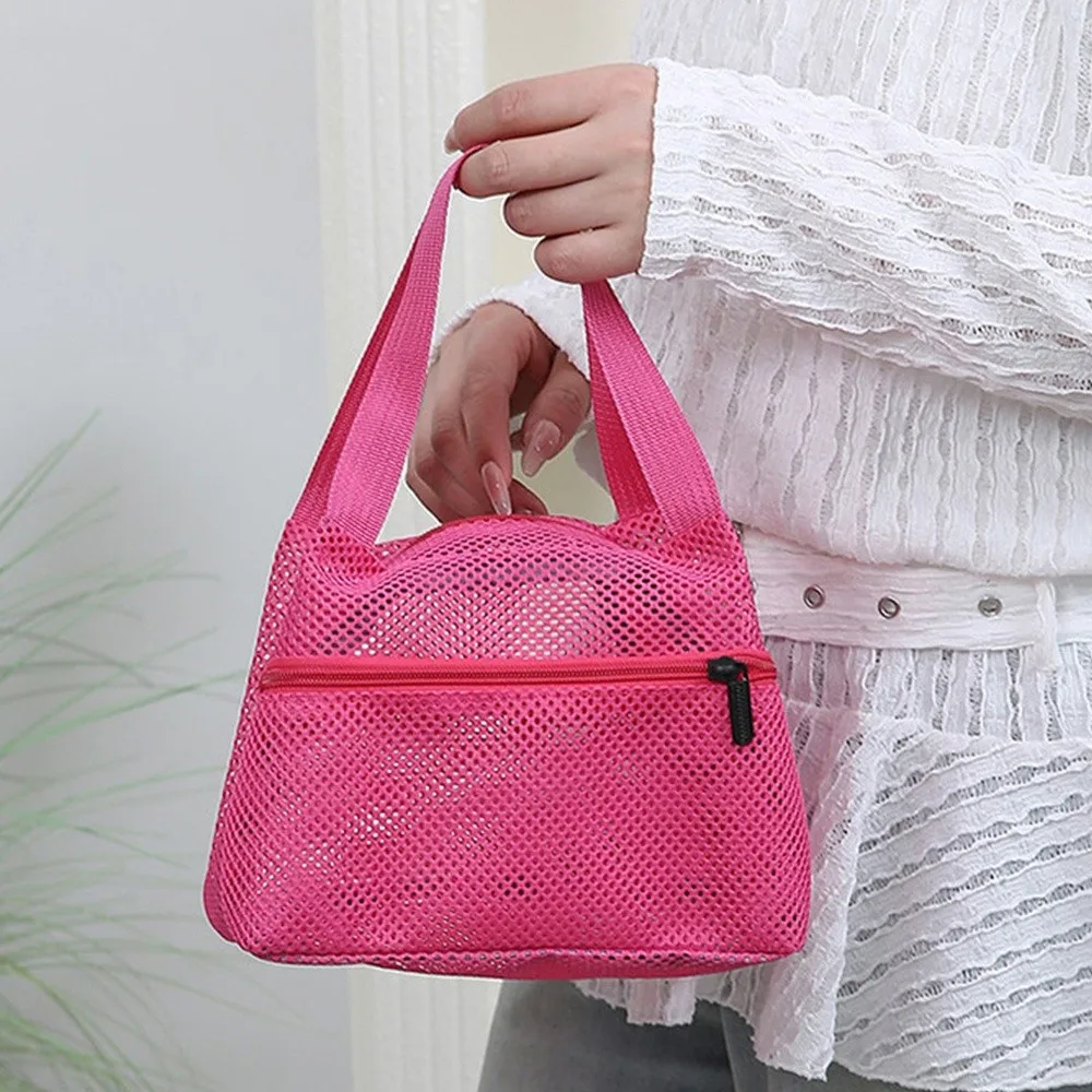 Atmungsaktives Netzgewebe ​ Netz-Strandtasche ​ ​ ​ ​ Große Kapazität ​ ​ Faltbar ​ ​ Waschbare Aufbewahrungstasche Schnelltrocknend ​ ​ Leichte Aufbewahrungstasche ​ ​ – Detail 10