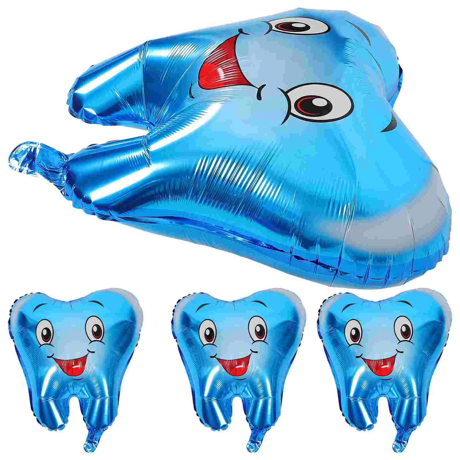 4 Pcs Girl Tooth Balloon Baby Boy Kids Toys First Teeth Balloons Aluminum Film Birthday Party Decorations