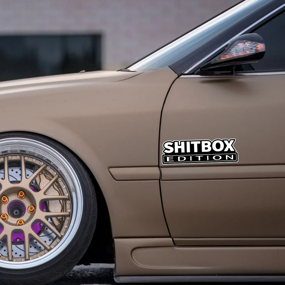 20x6.3cm SHITBOX EDITION Funny Car Stickers Rear Bumper Window Body Decor Creative Style Vinyl Decals Auto Tuning Accessories view 3