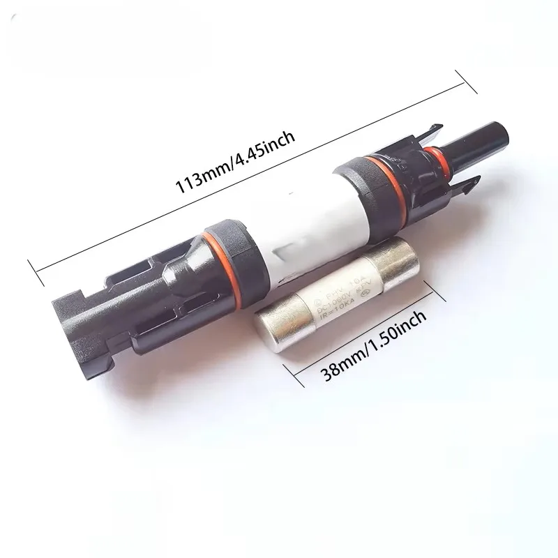 1000VDC 10A 15A 20A 30A DC Solar fuse Connector fusible holder with Inline Fuse for Solar Panel Systems TUV approved