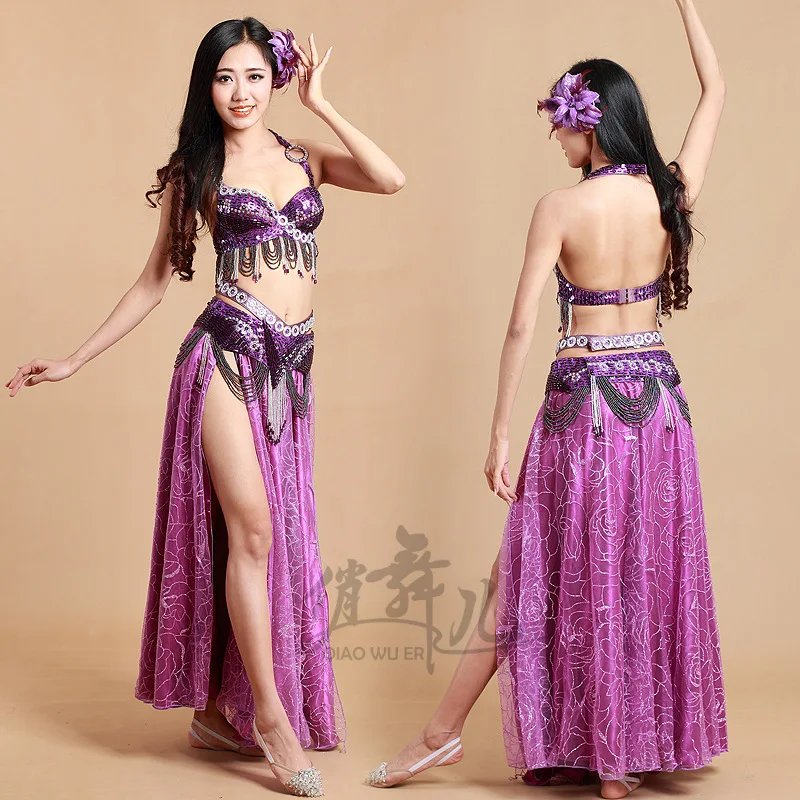 

Best Sexy Belly Dancing Swing Fringe Side Slit Skirt Costumes Exotic Dancewear Full Circle Long Skirt Dress Costume