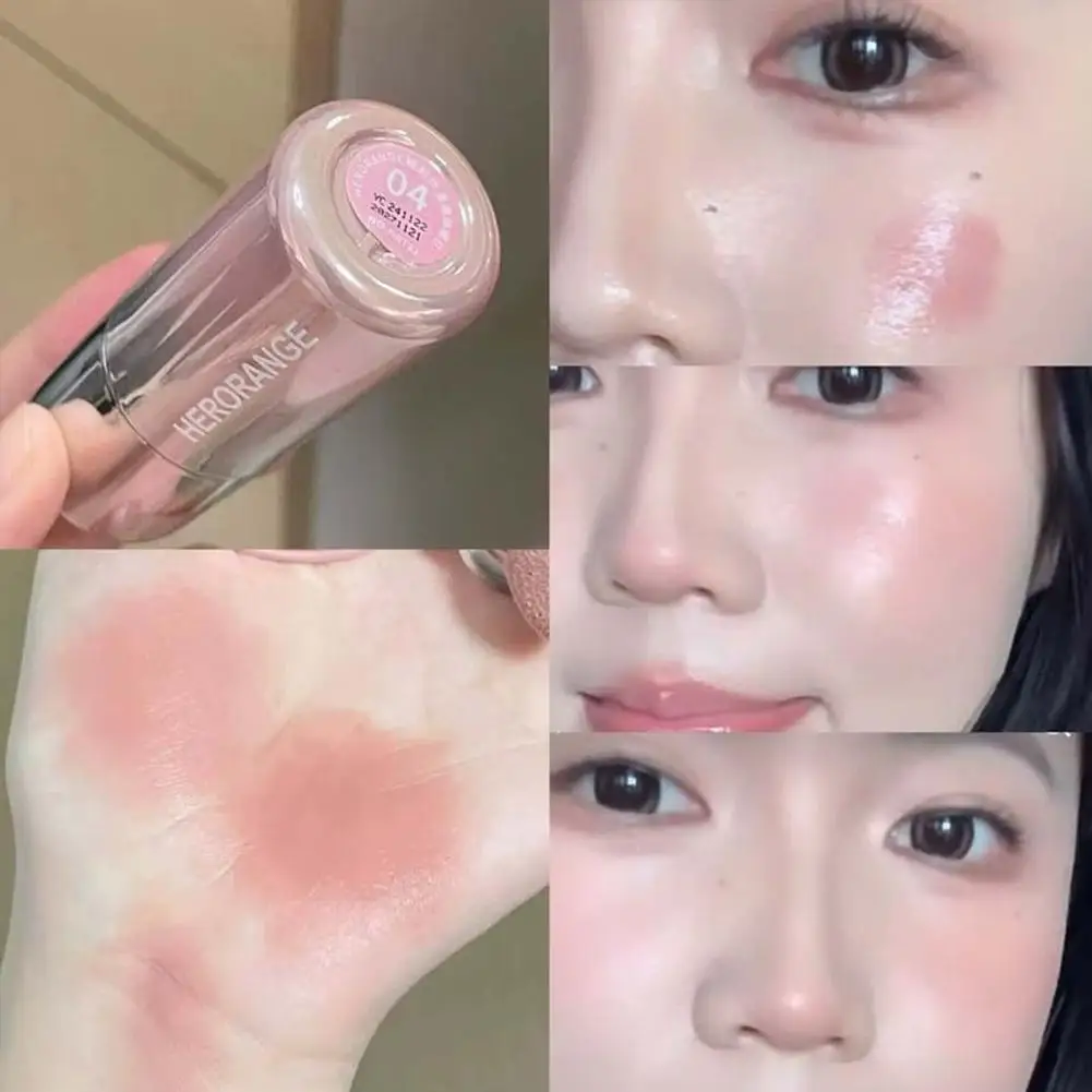 Waterproof Liquid Blush Stick, Long-Lasting Natural Cheek Color, Multi-Purpose Lip Tint & Face Makeup Blush Cosmetic view 4
