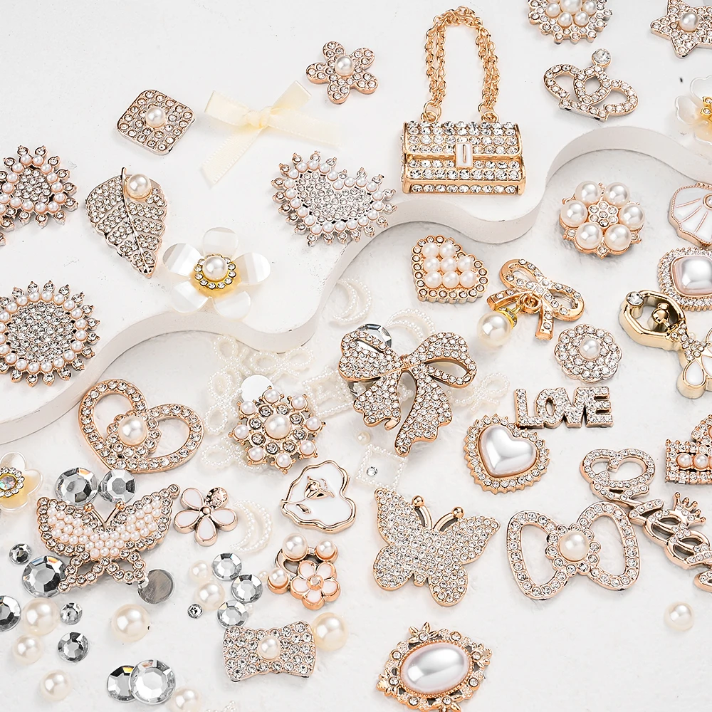 180g Strass-Perlen-Aufnäher-Set mit flacher Rückseite, 3D-Schmetterlings-Dekoration für DIY-Schmuckherstellung, Haar-Accessoires und Schuhdekoration – Detail 5